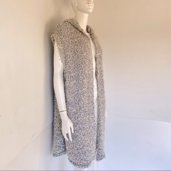 Free People open front long fuzzy cardigan hoodie XS - Picture 2 of 7